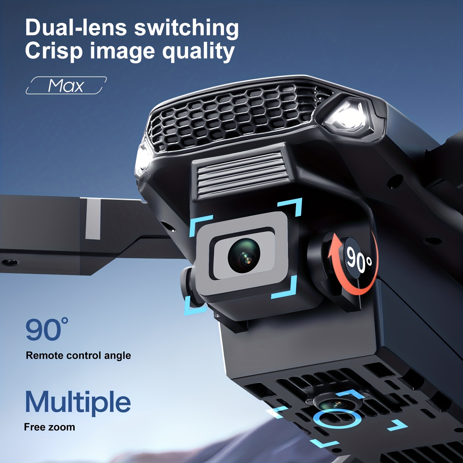 Ulepszony, składany dron E88 P – Drone Controller Screen recenzja i cena